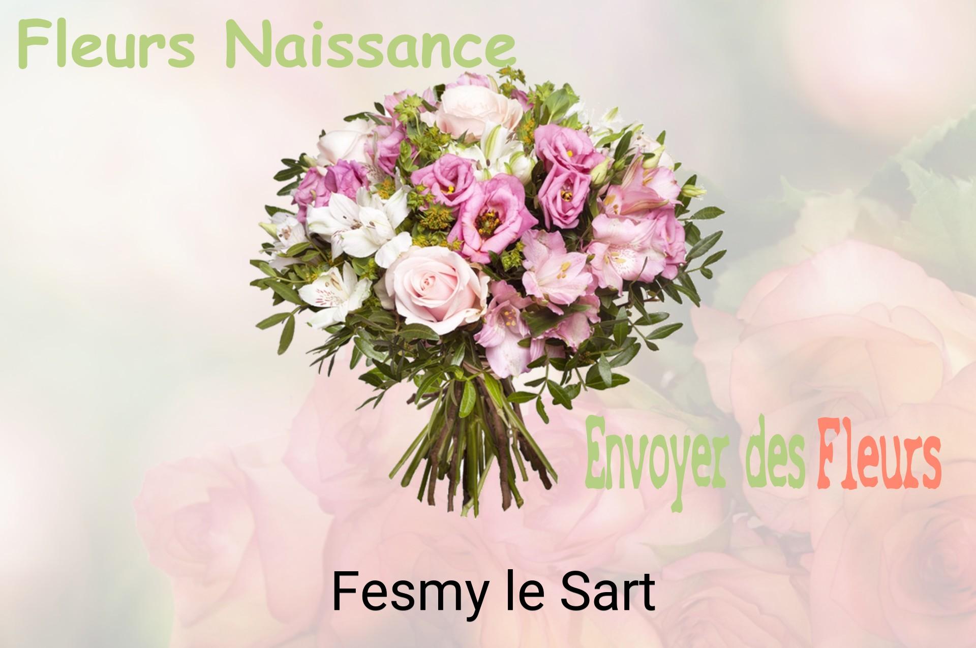 Bouquet de fleurs de naissance livré à Fesmy-le-Sart